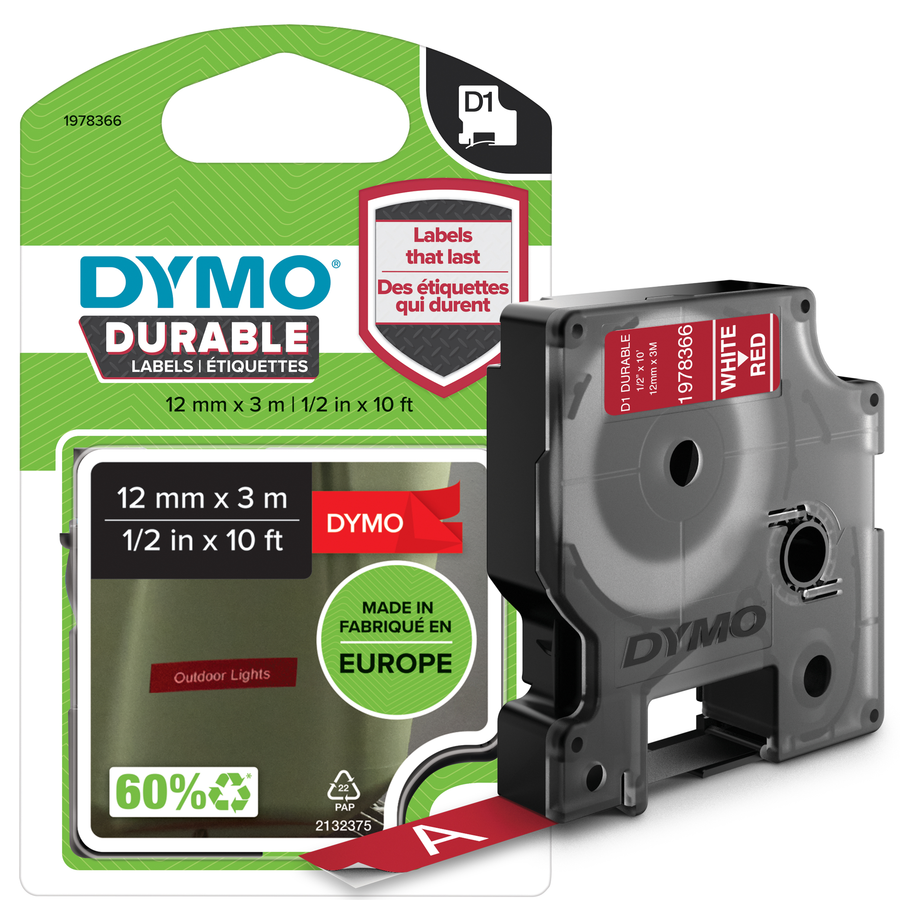 DYMO D1 - mærkattape - 1 kassette(r) -