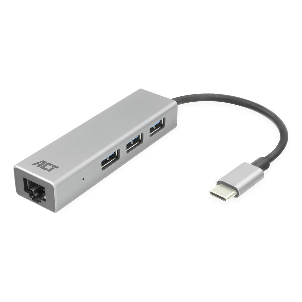 USB-C hub 3.0, 3x USB-A, Gigabit ethernet
