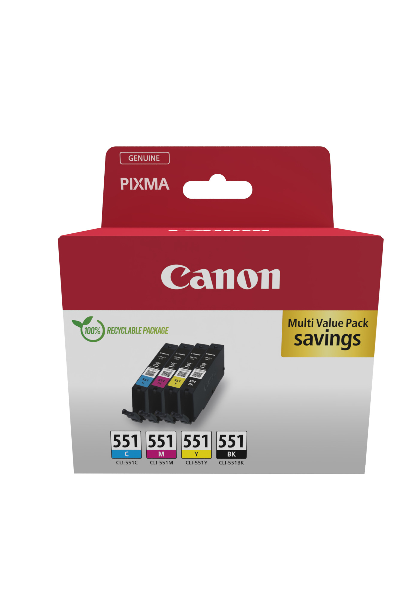 Canon CLI-551 Druckerpatronen Multipack Cyan Magenta Gelb Schwarz 6509B016