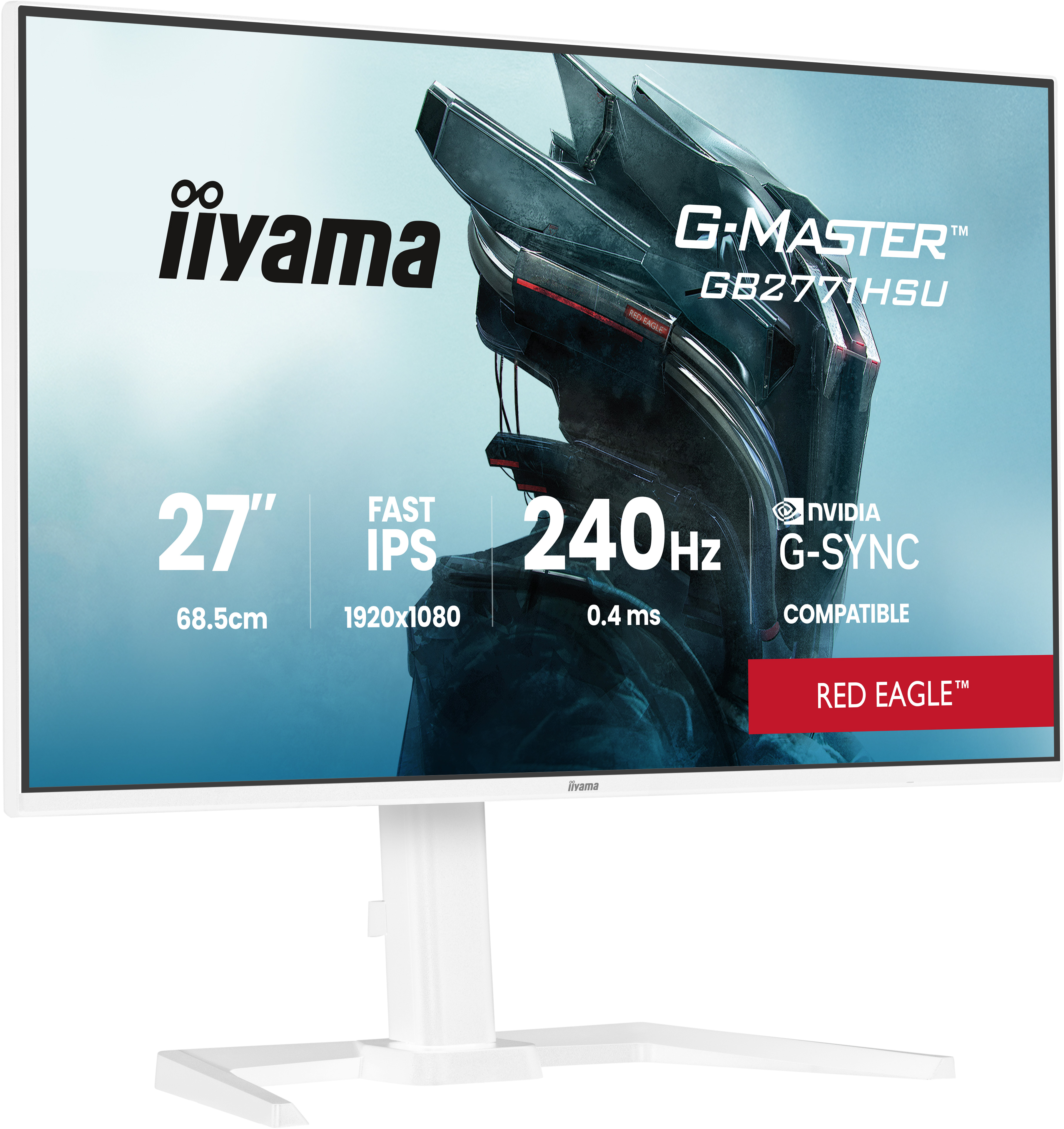 iiyama G-MASTER Red Eagle™ GB2771HSU-W1 Gaming-Monitor 68,6 cm (27") weiß