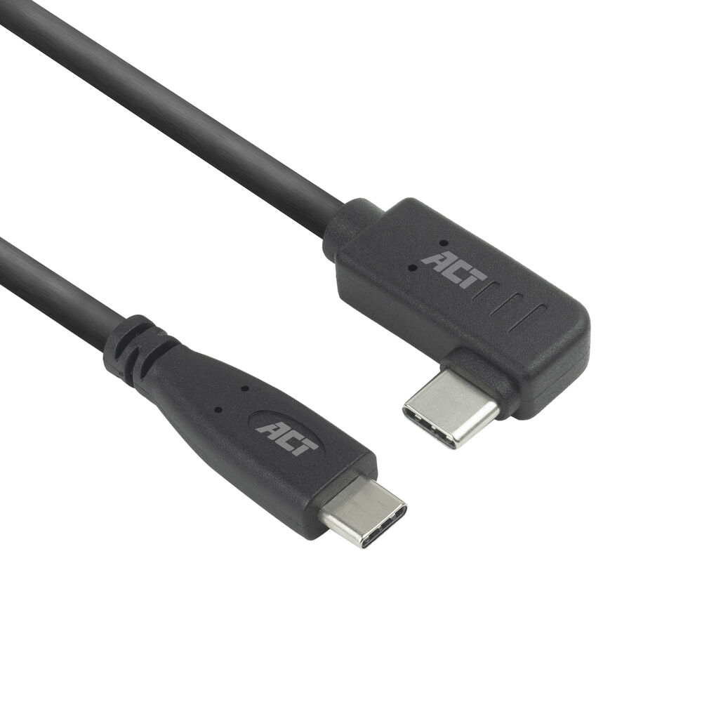 USB 3.0 10Gbps 60W USB Type-C® (straight) to USB Type-C® (left/right angled) Cable, 3 meters