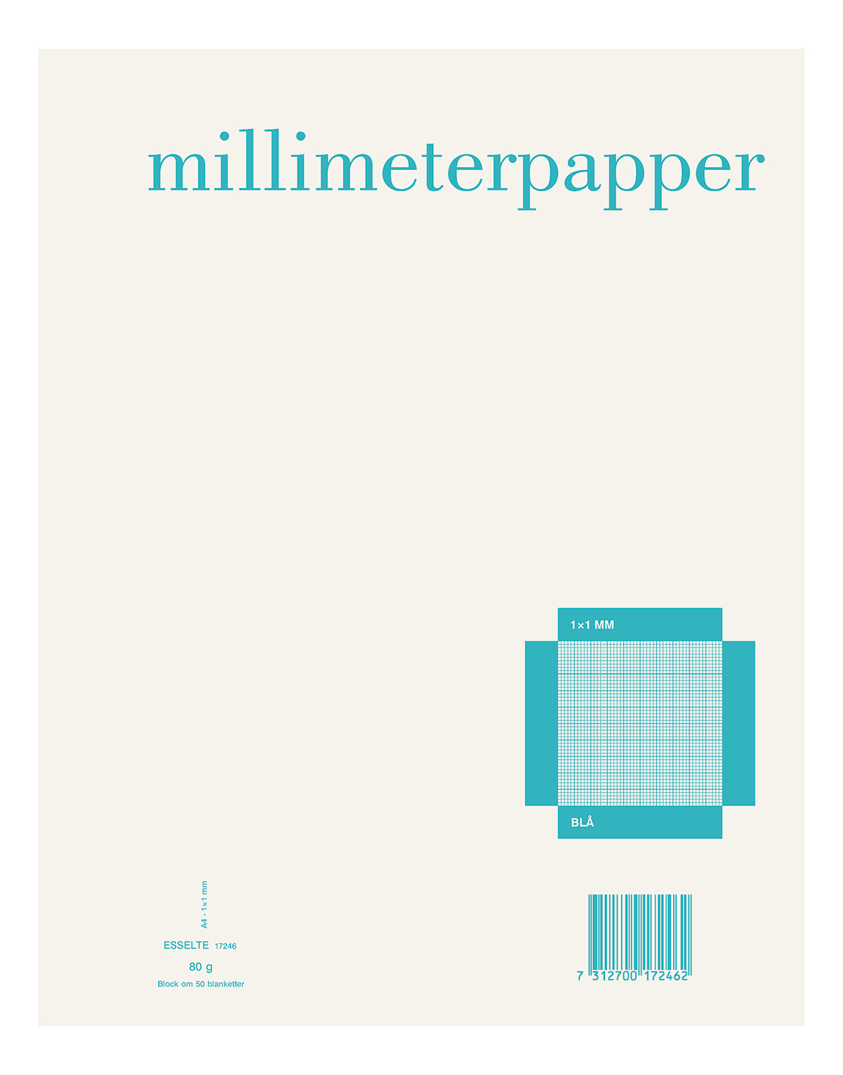 Esselte 4441B - millimeterpapir - A4