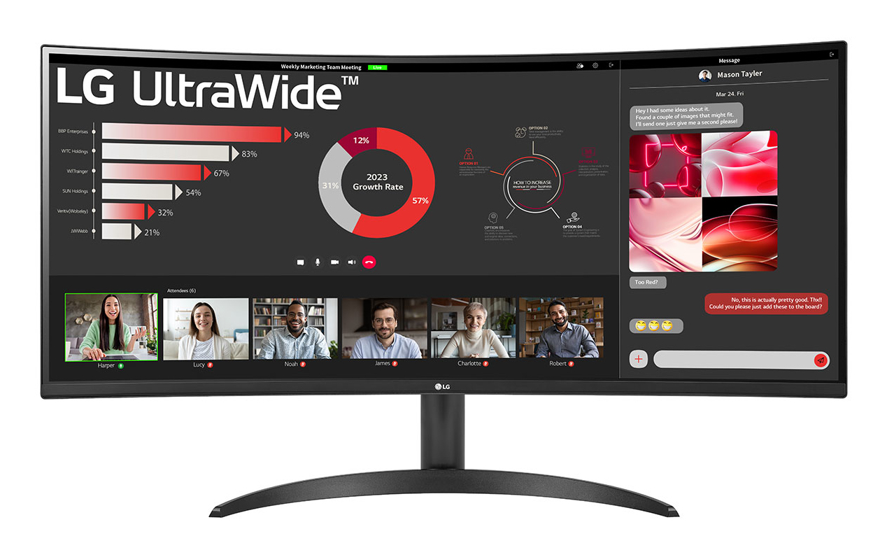 LG UltraWide 34WR50QK-B skærm - LED ba