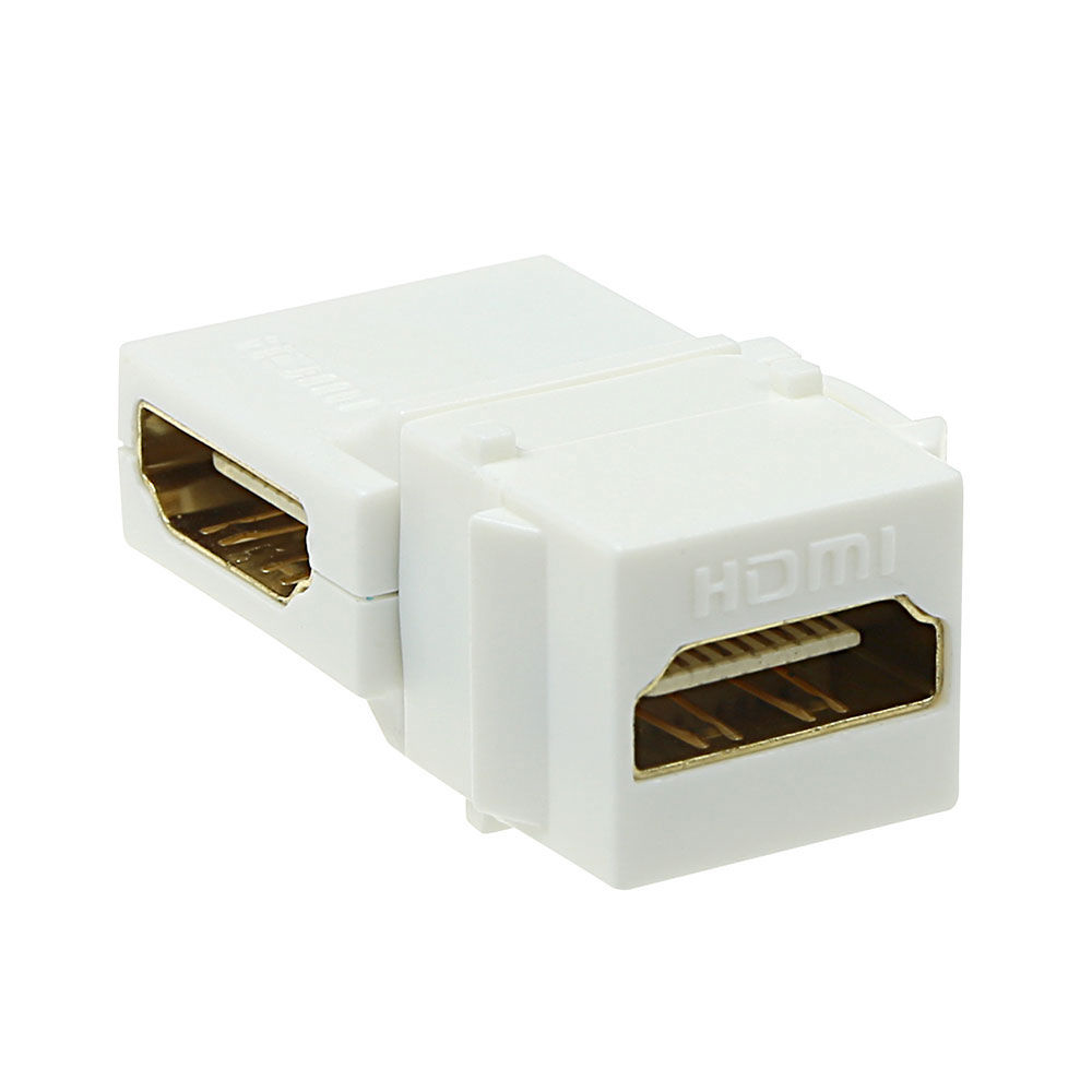 Keystone coupler HDMI female-female angled