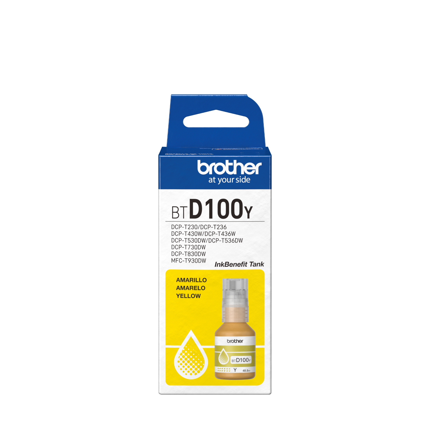 BTD100Y INK BOTTLE prints 5.000 pages.