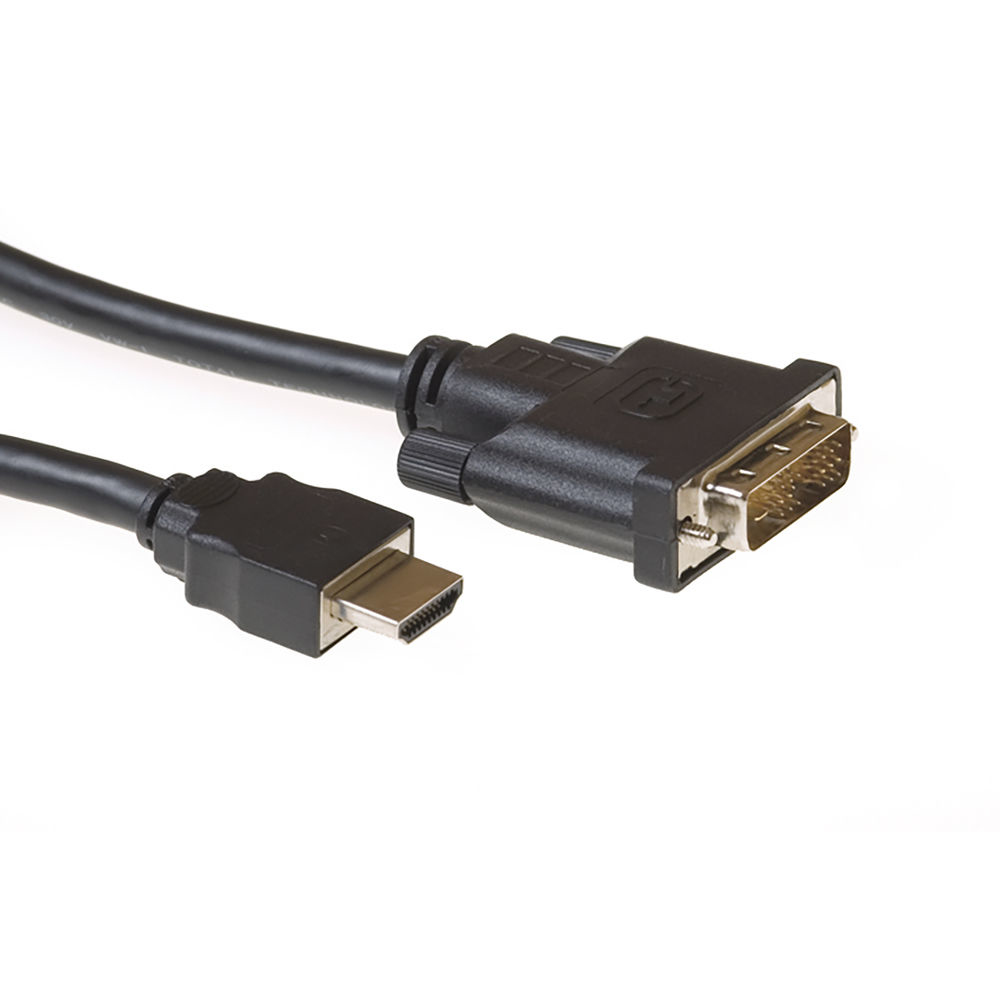 2 meters HDMI to DVI-D adapter cable, HDMI A male - DVI-D single link male 18+1