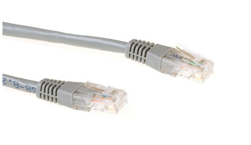 Eminent Grey 2 meter U/UTP CAT6 patch cable with RJ45 connectors