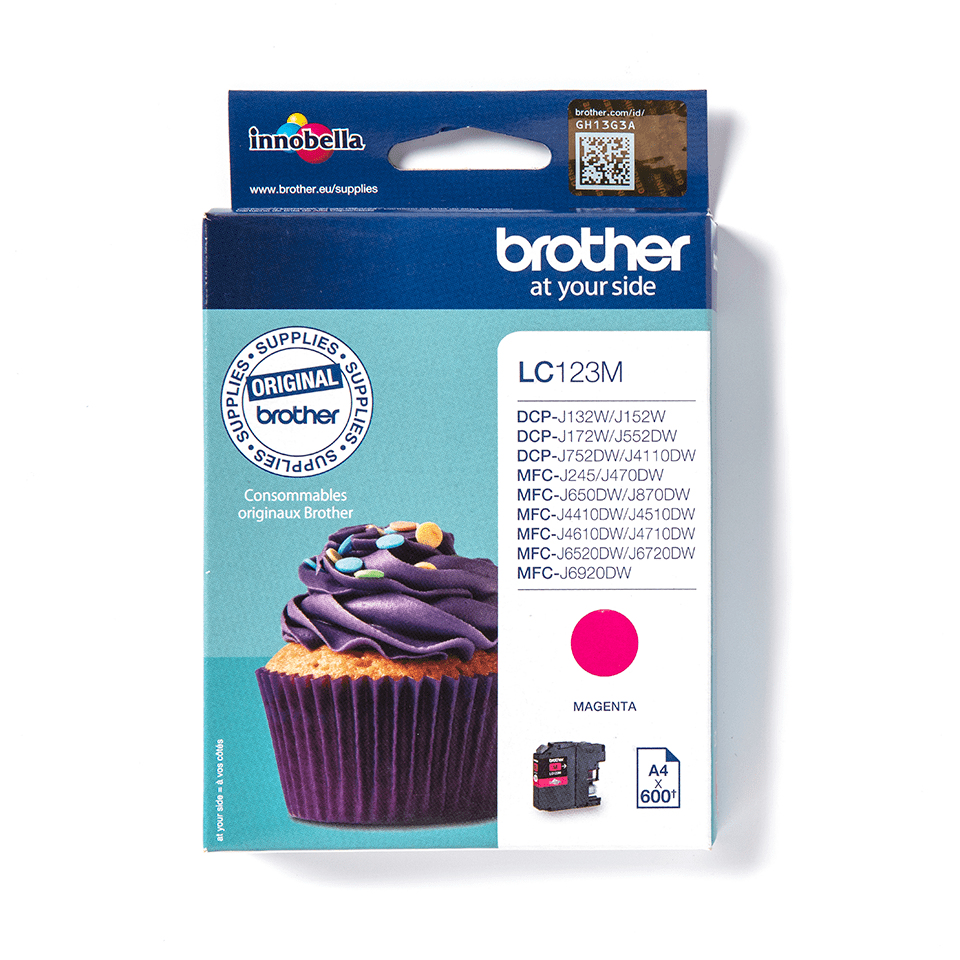 Brother Tinte LC-123M Magenta bis zu 600 Seiten nach ISO/IEC 24711
