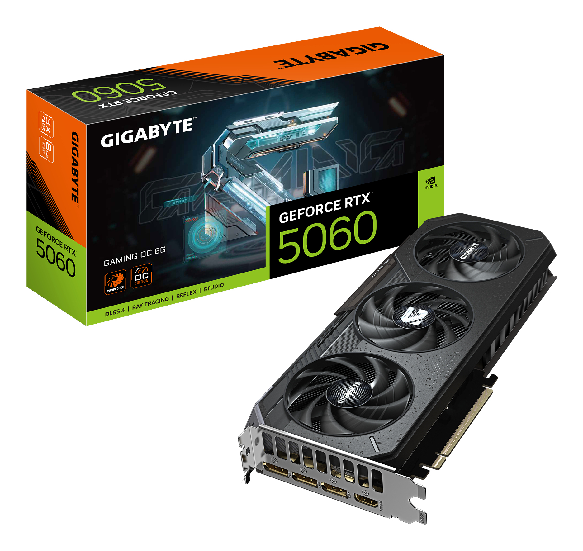 RTX 5060 8GB GIGABYTE GAMING OC GDDR7 3 Fan