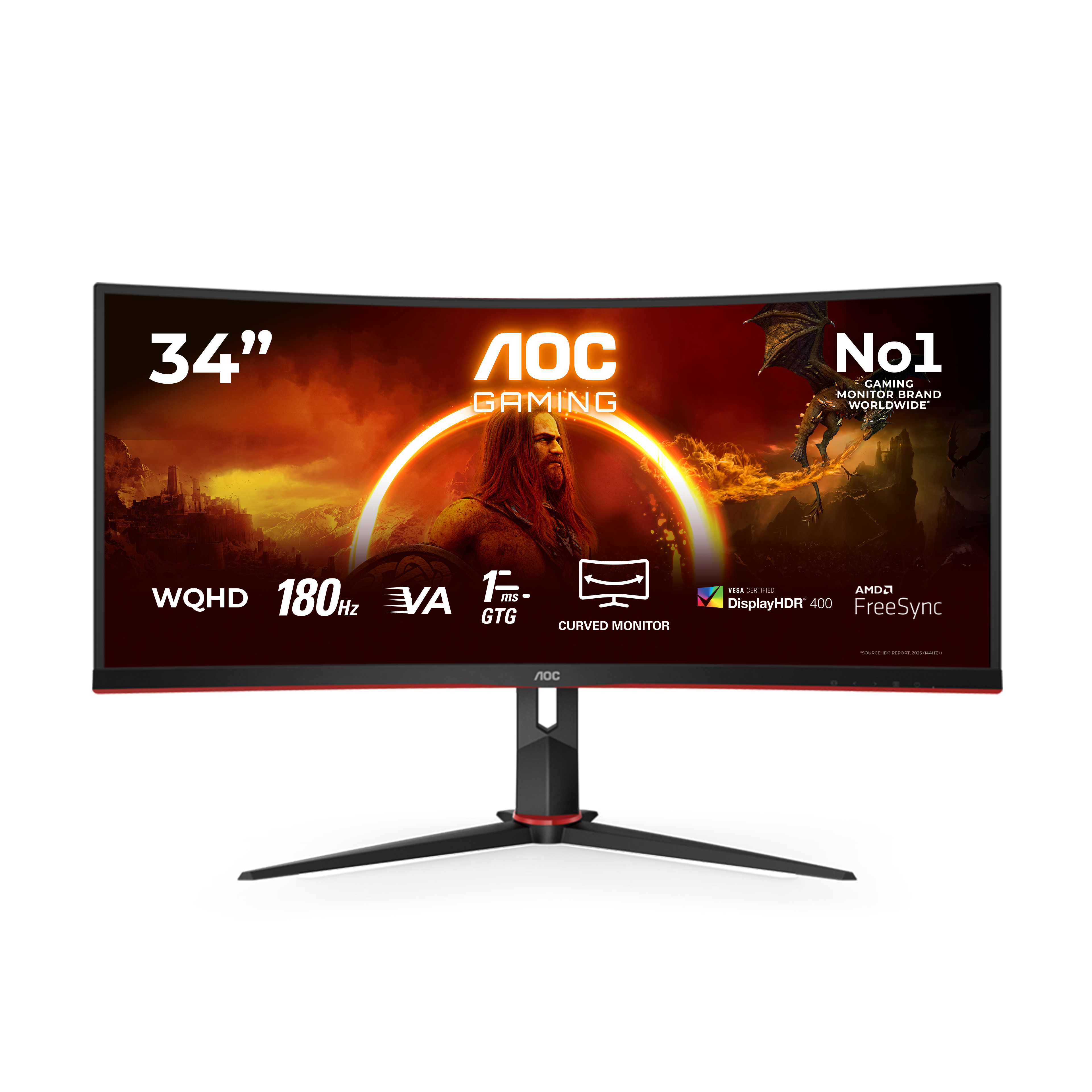 AOC Gaming CU34G2XP/BK skærm - WLED -