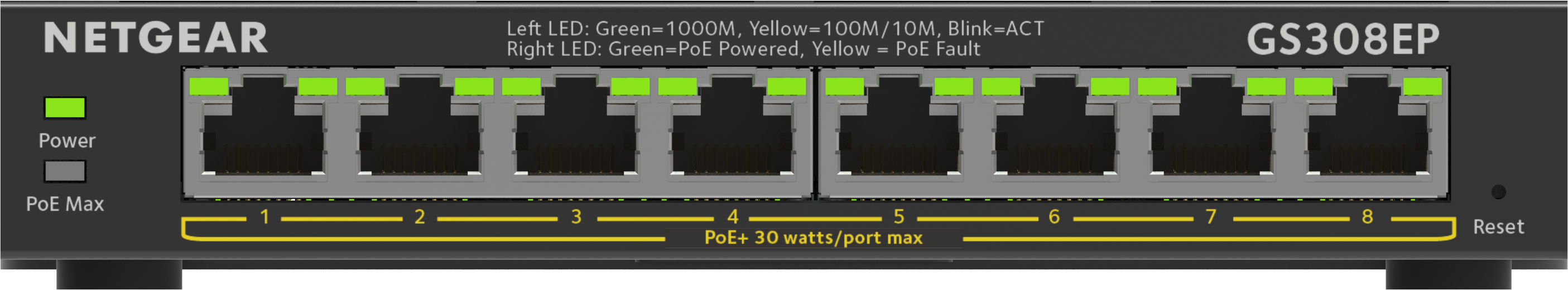 NETGEAR Plus GS308EP - switch - 8 port