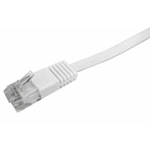 Patch cable flat Cat.5e U/UTP, white, 7,5m
