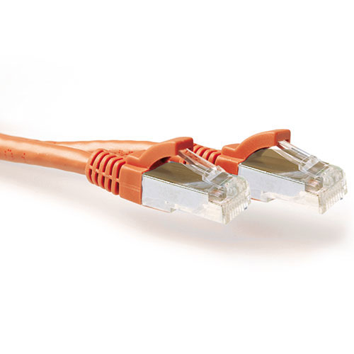 Orange 3.00 meter SFTP CAT6A patch cable snagless with RJ45 connectors