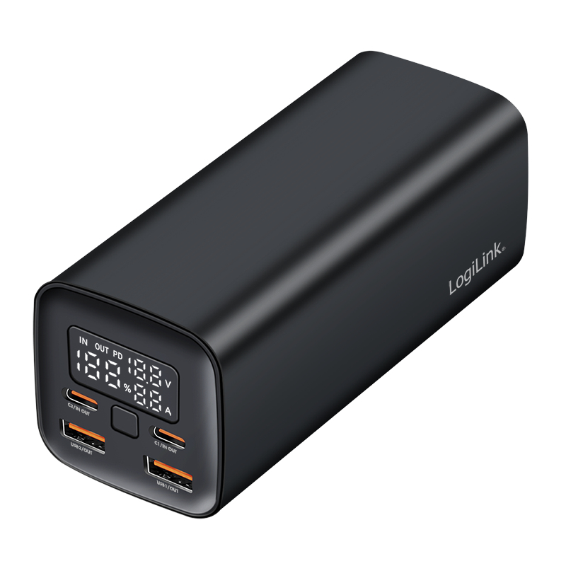 Logilink Mobile Power Bank, 20.000 mAh, PD 65 W, black