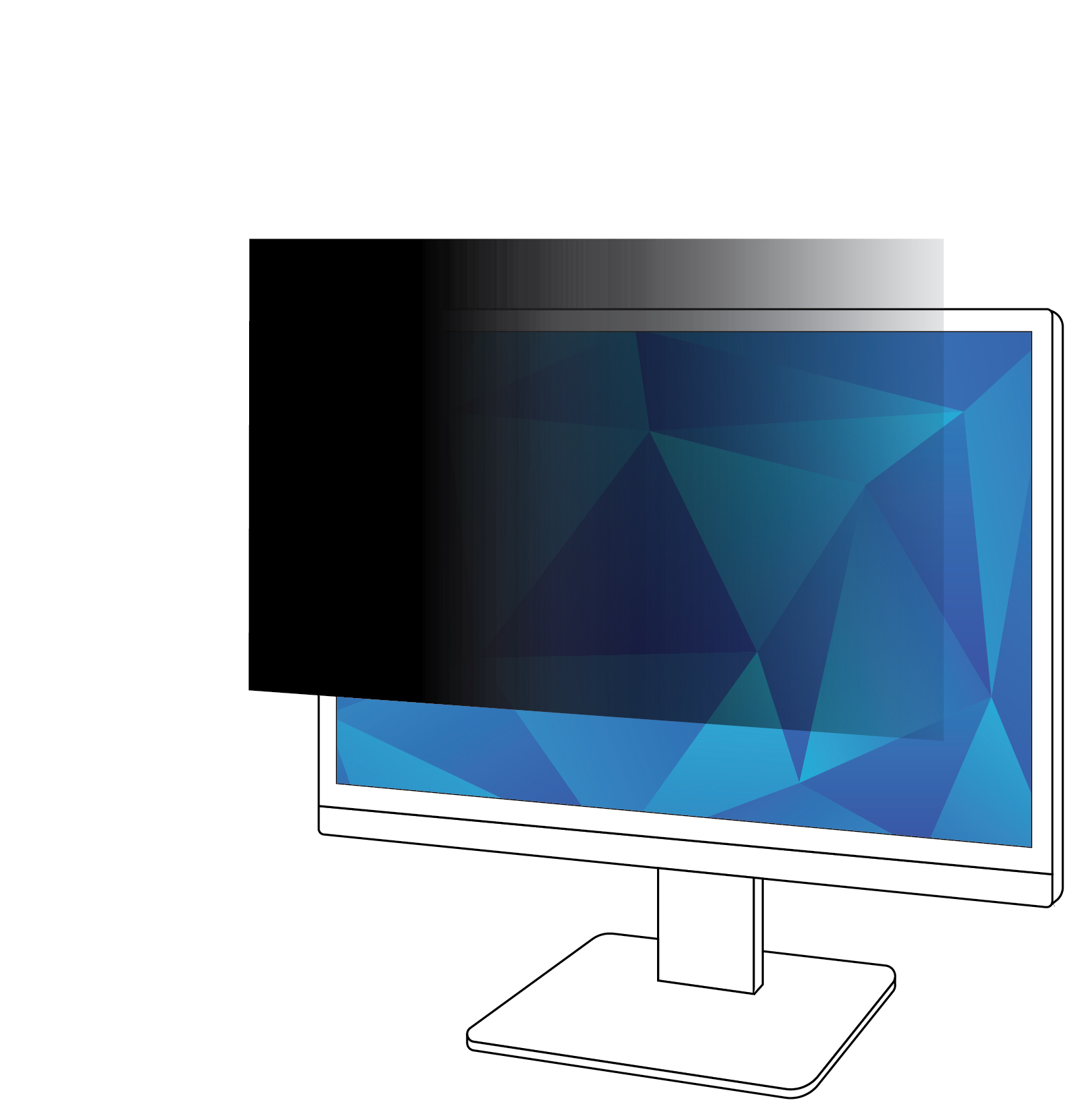 3M Privacy Filter 31.5" 16:9 AntiGlare, Frameless, Black