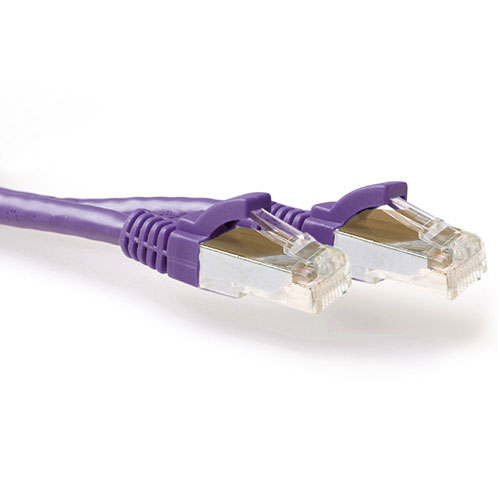 Purple 7.00 meter SFTP CAT6A patch cable snagless with RJ45 connectors