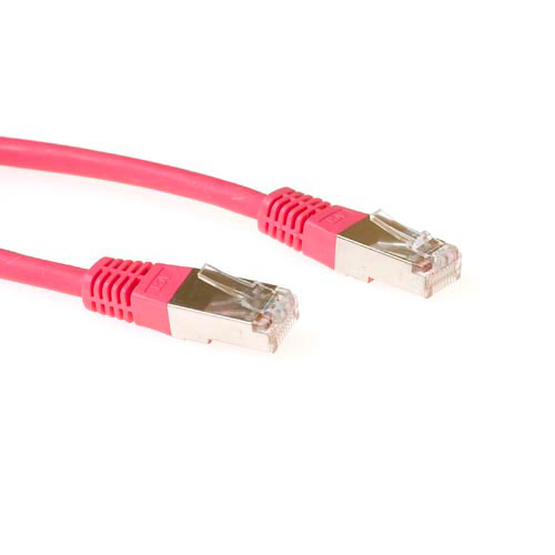 Red 5 meter LSZH SFTP CAT6 patch cable with RJ45 connectors