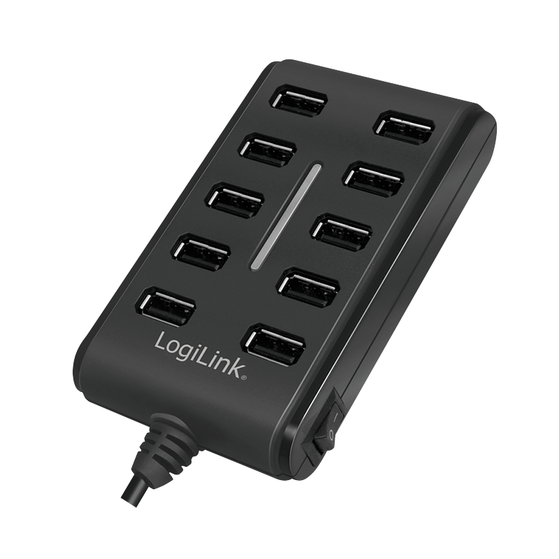 HUB 10x LogiLink 3.5A power