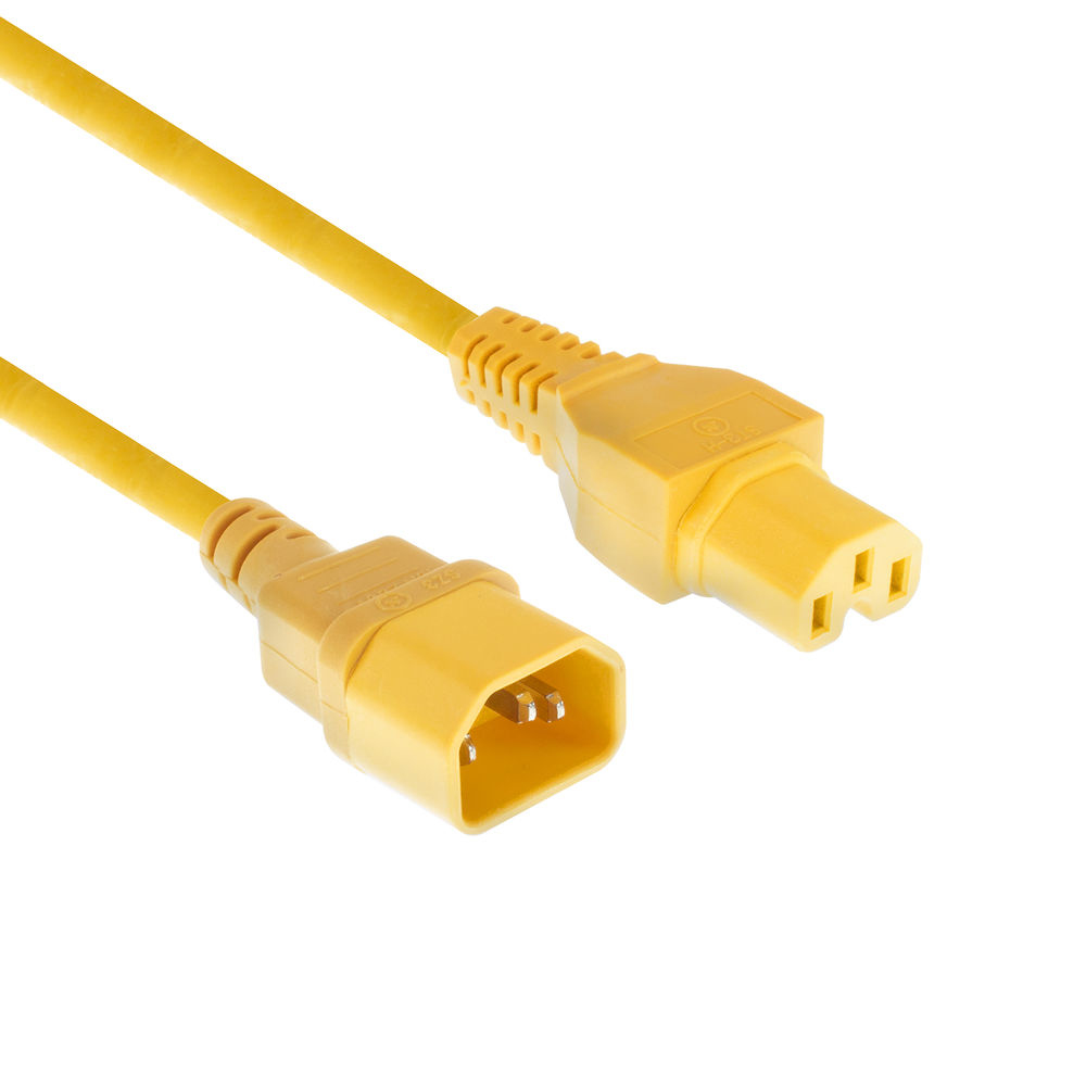 Powercord C14 - C15 yellow 1.2 m
