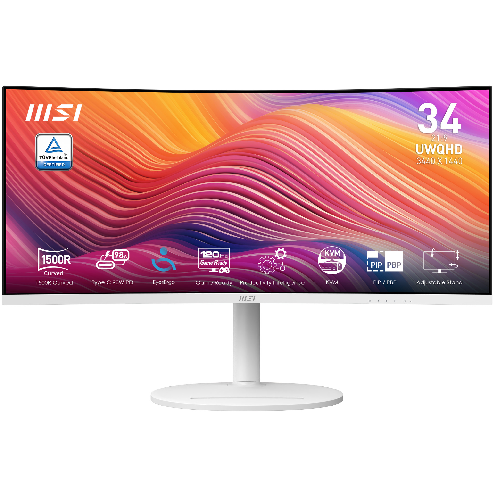 MSI Modern MD342CQPWDE 86cm (34") VA UWQHD 4ms 120Hz
