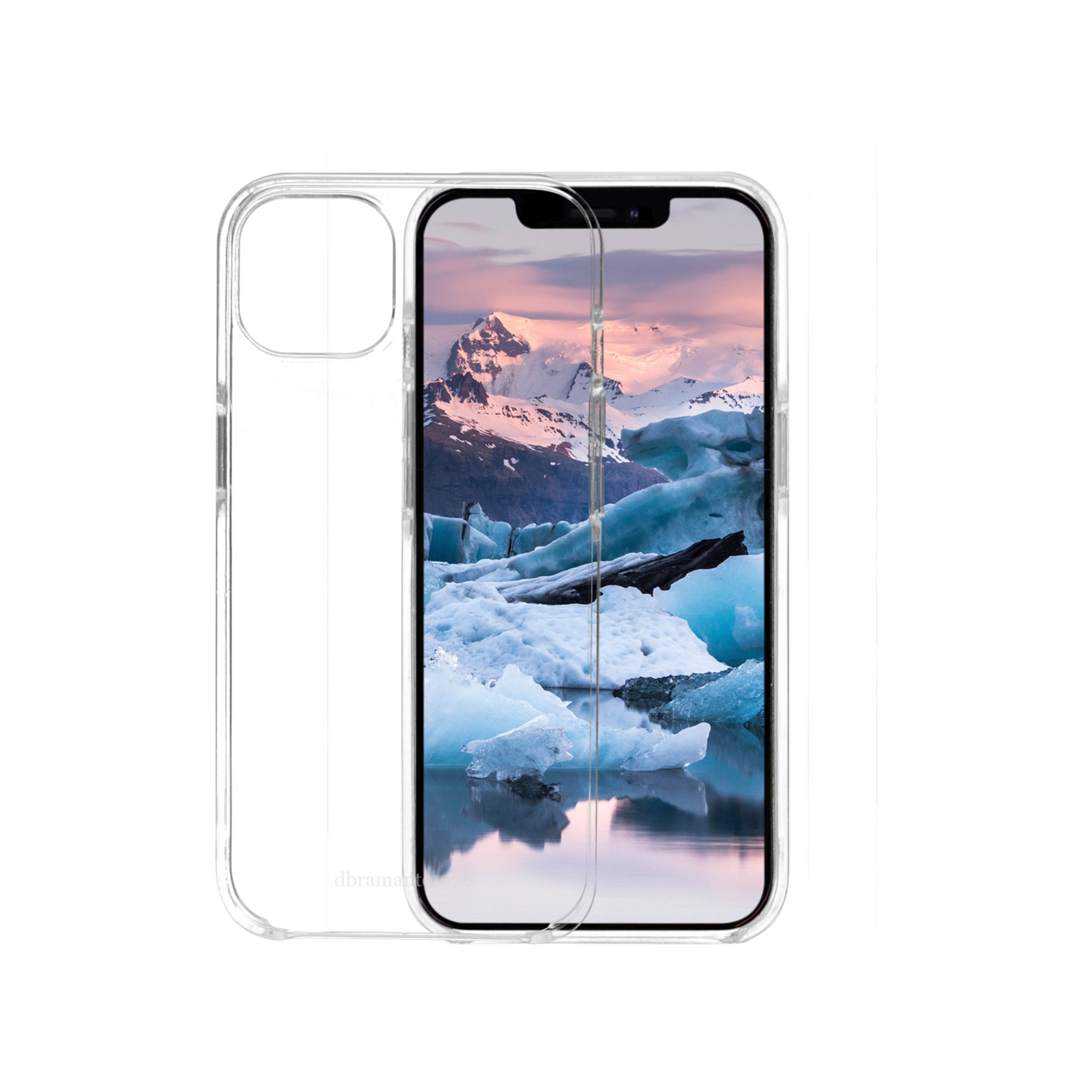 dbramante1928 Iceland - Hintere Abdeckung fr Mobiltelefon - Snap-on - 100 % recycelter Kunststoff - klar - fr Apple iPhone 13 mini