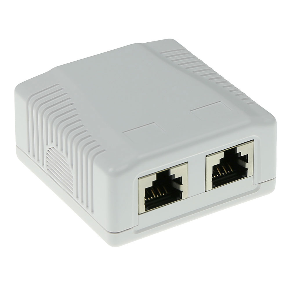 Surface mounted box shielded 2 ports CAT6