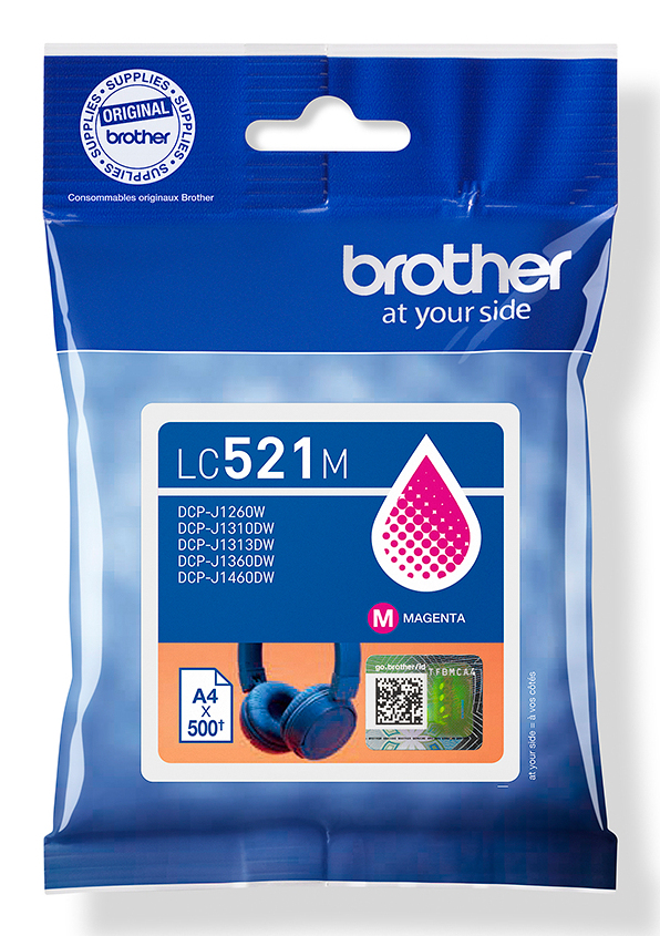 Brother Tintenpatronen LC-521M Magenta (ca. 500 Seiten)