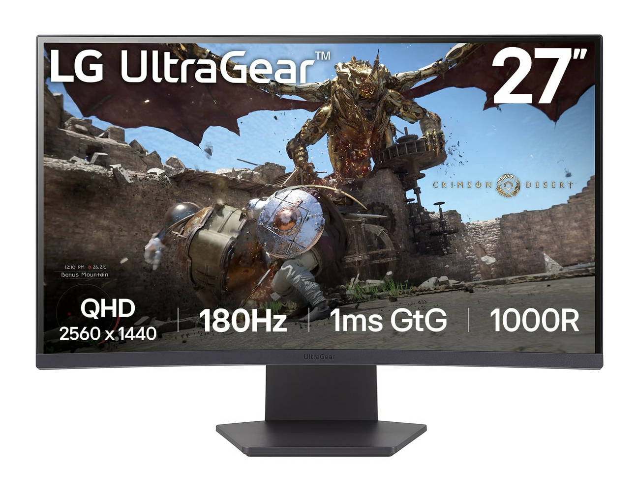27GS60QC-B Monitor 27 QHD VA Curved 1ms 180Hz