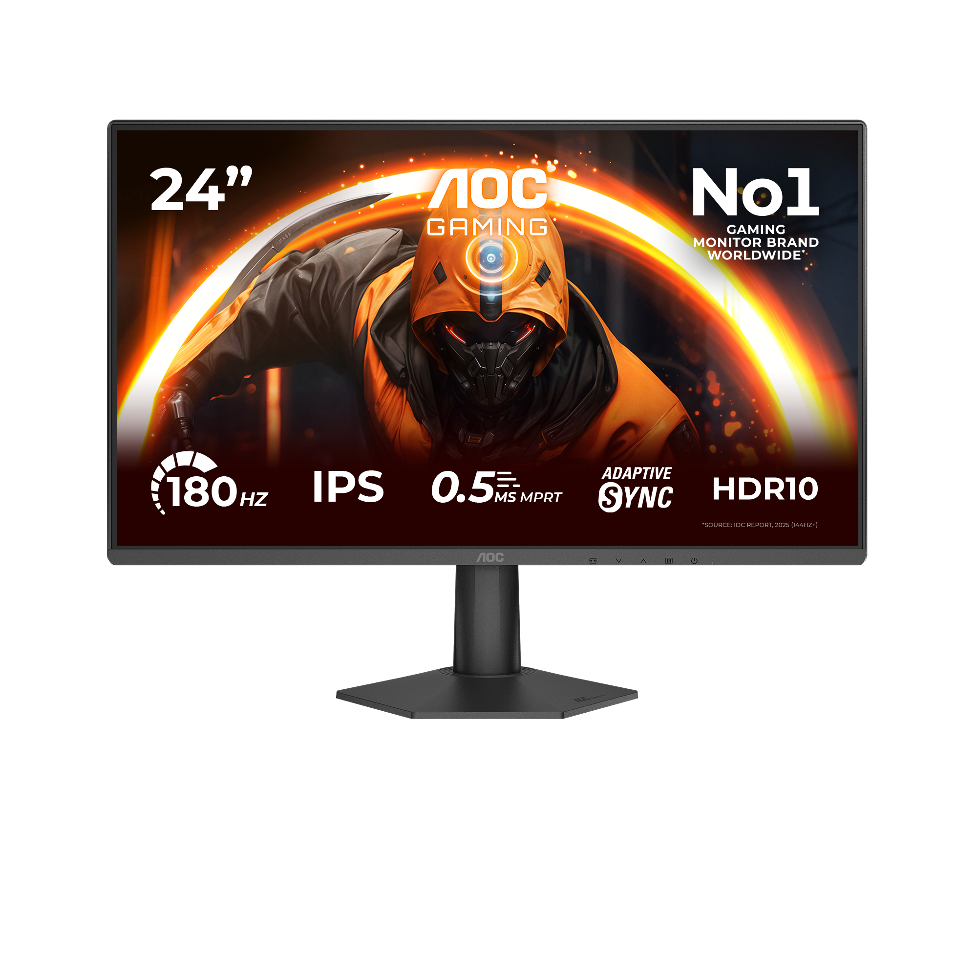 60,5 cm (23.8") 1920 x 1080 Pixel AOC 24G50F 16:9 Full HD IPS 4 ms 180 Hz HDR DisplayPort HDMI VESA