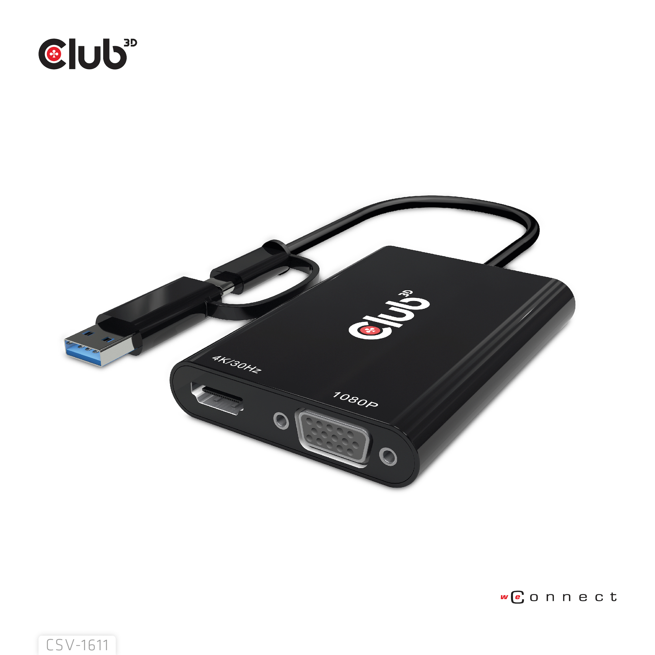 Club3D Adapter USB Typ C/A > HDMI / VG