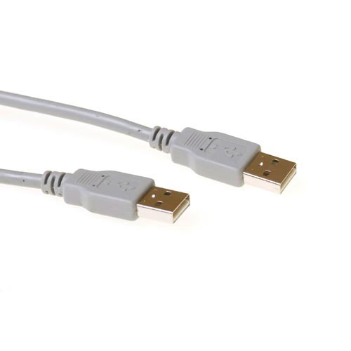 USB 2.0 A male - USB A male ivory 3,00 m