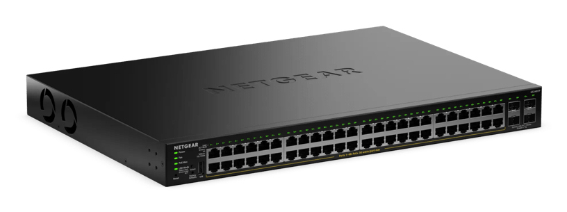 NETGEAR GS348TPv2 - Switch - 2+/L3 Lite - Smart - 48 x 10/100/1000 (PoE+) + 4 x SFP - Desktop, an Rack montierbar - PoE+ (380 W)