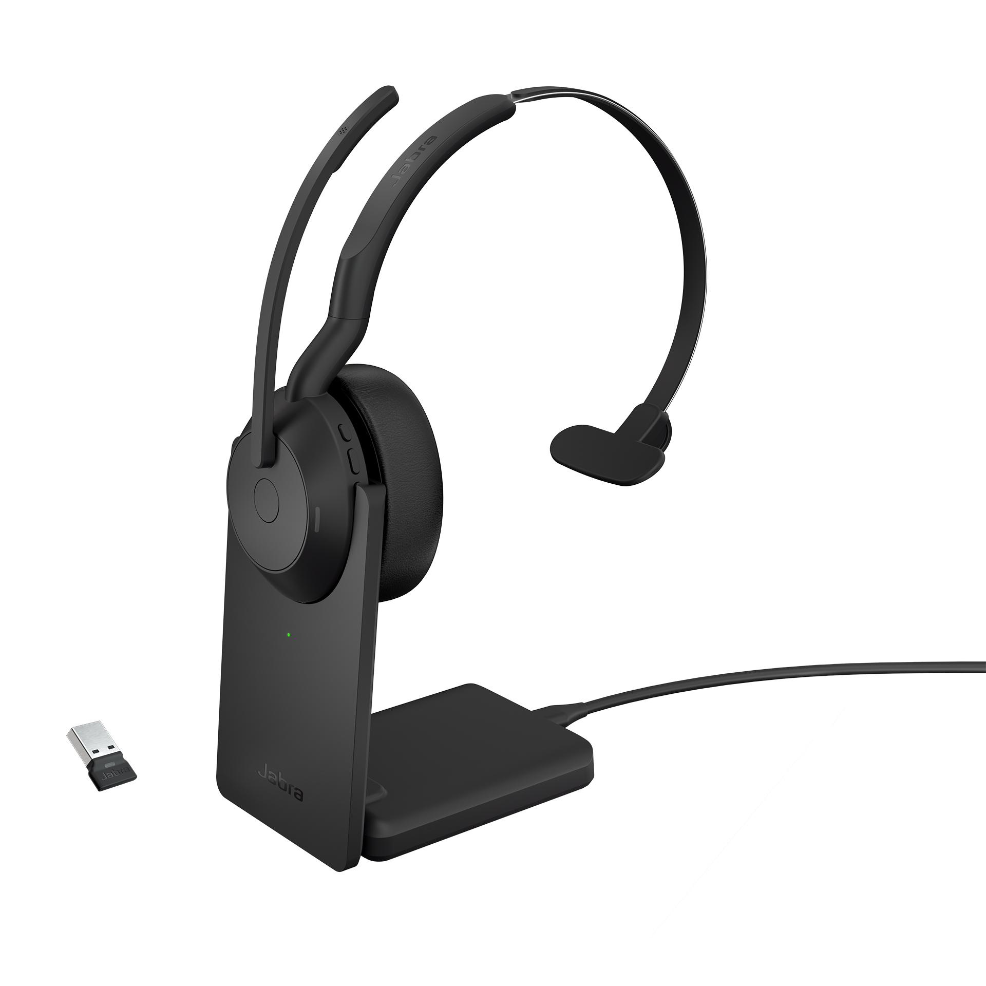 Jabra Evolve2 55 UC Mono Trådløs Høretelefoner Sort