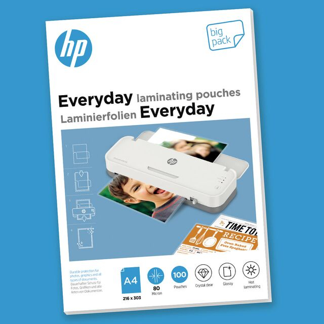 HP Everyday Lamineringslommer A4 80 micron (x100 pcs)
