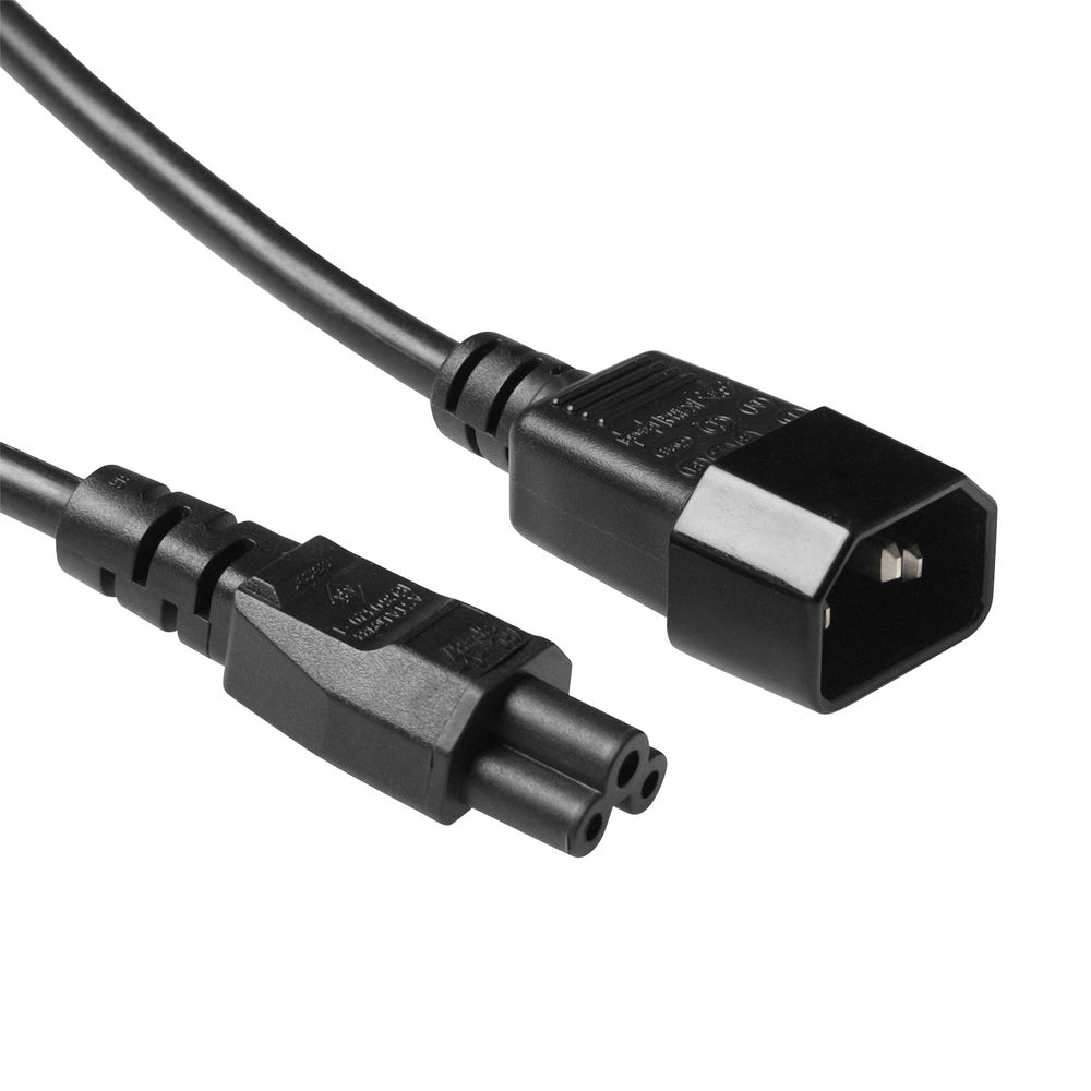 Powercord C14 - C5 black 0.25 m
