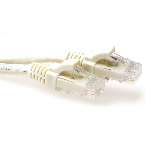 Ivory 25 meter U/UTP CAT6 patch cable snagless with RJ45 connectors