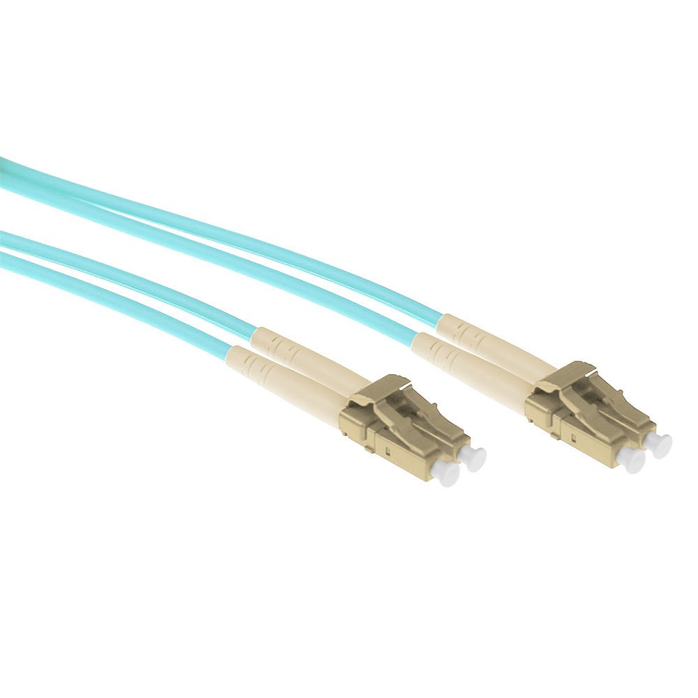 3 meter multimode 50/125 OM3 duplex armored fiber patch cable with LC connectors