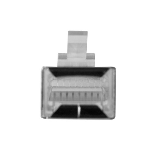 RJ45 (8P/8C) shielded modulaire connector for round cable with solid conductors