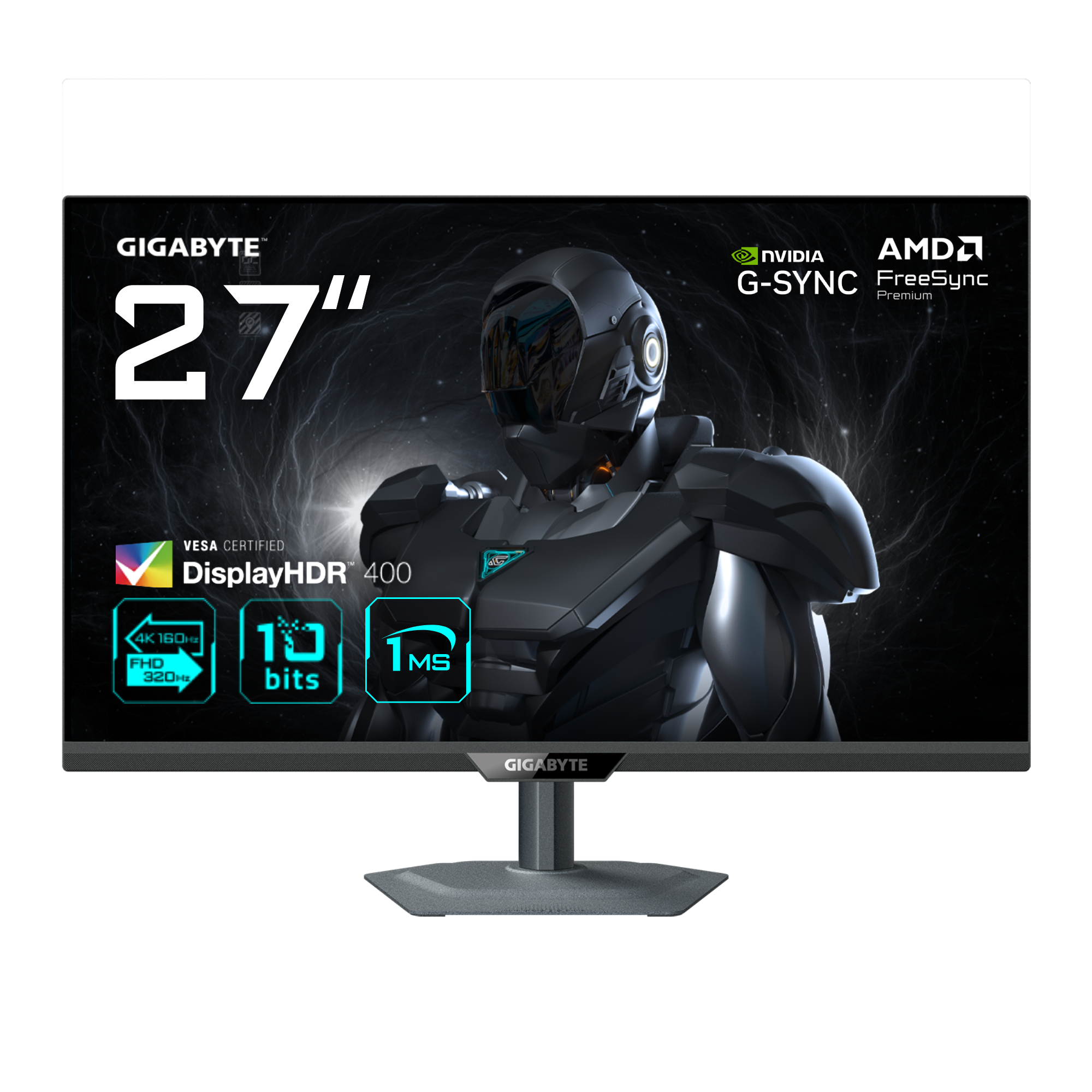 GigaByte G27U (68.5 cm (27 Zoll), schwarz, UltraHD/4K, SS-IPS, Dual Mode 160/320 HZ, 160Hz Panel)