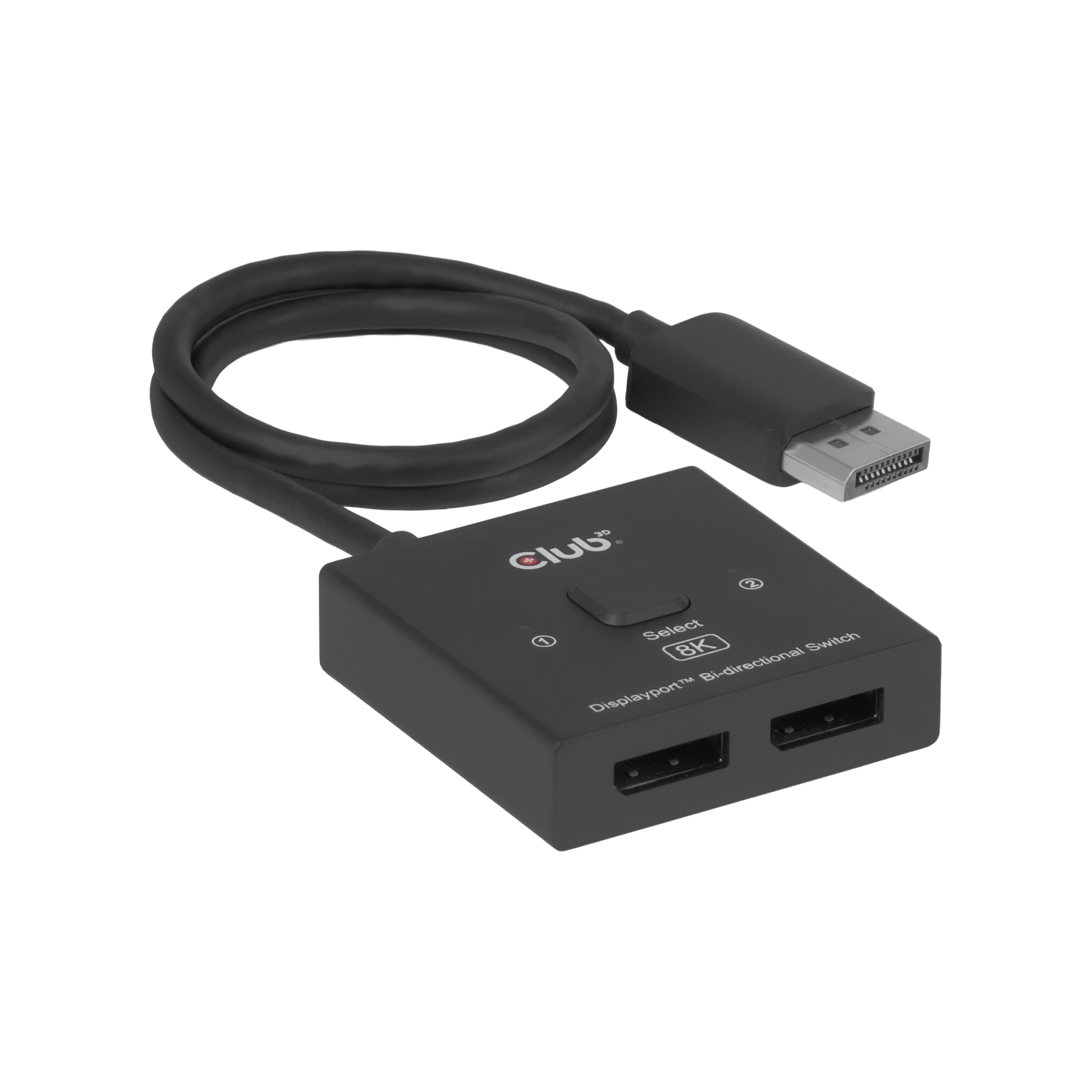 Club3D DisplayPort Switch 2-in-1 Bi-Direktional 8K60Hz