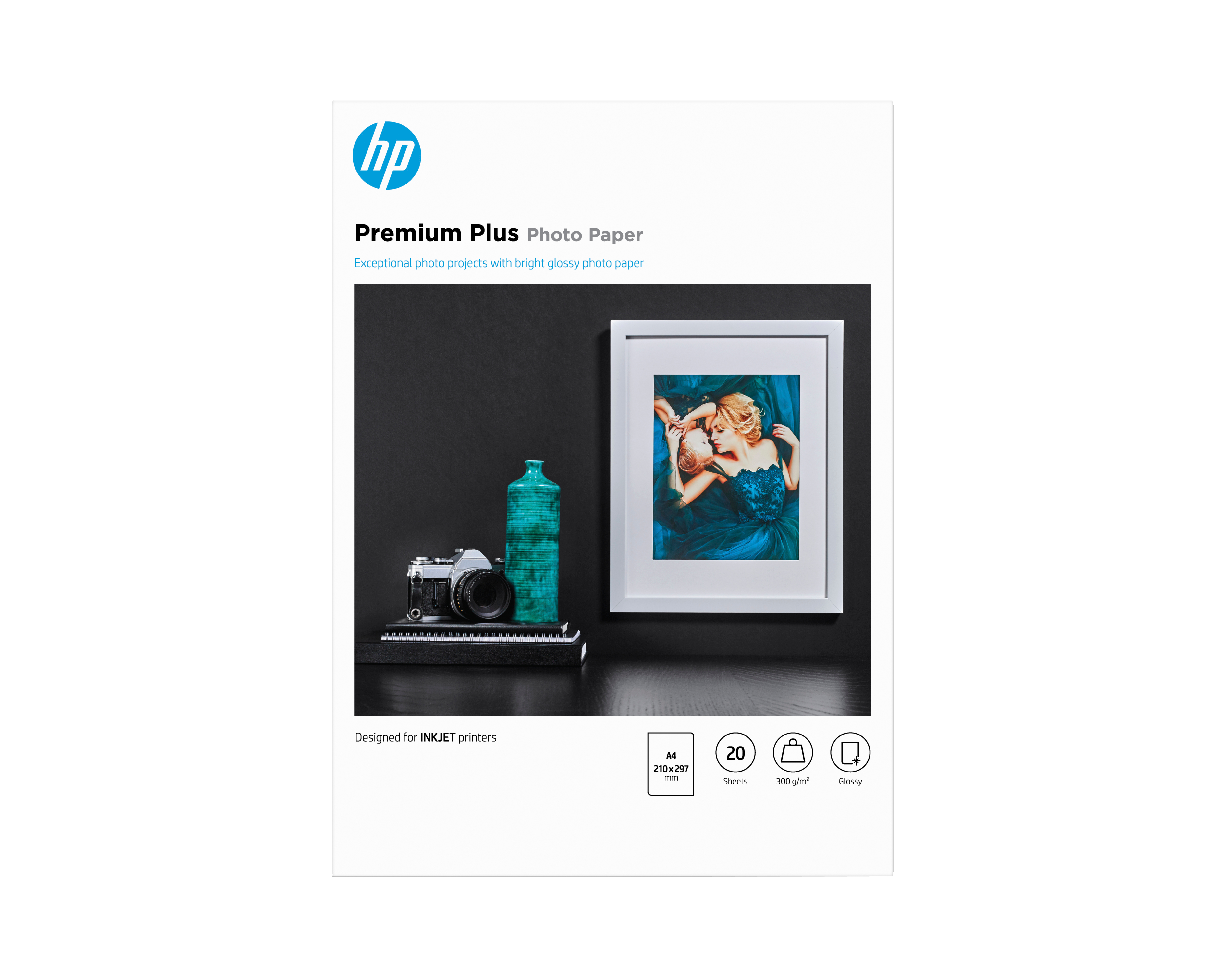 HP Premium Plus Photo Paper Fotopapir A4 (210 x 297 mm) 20ark CR672A