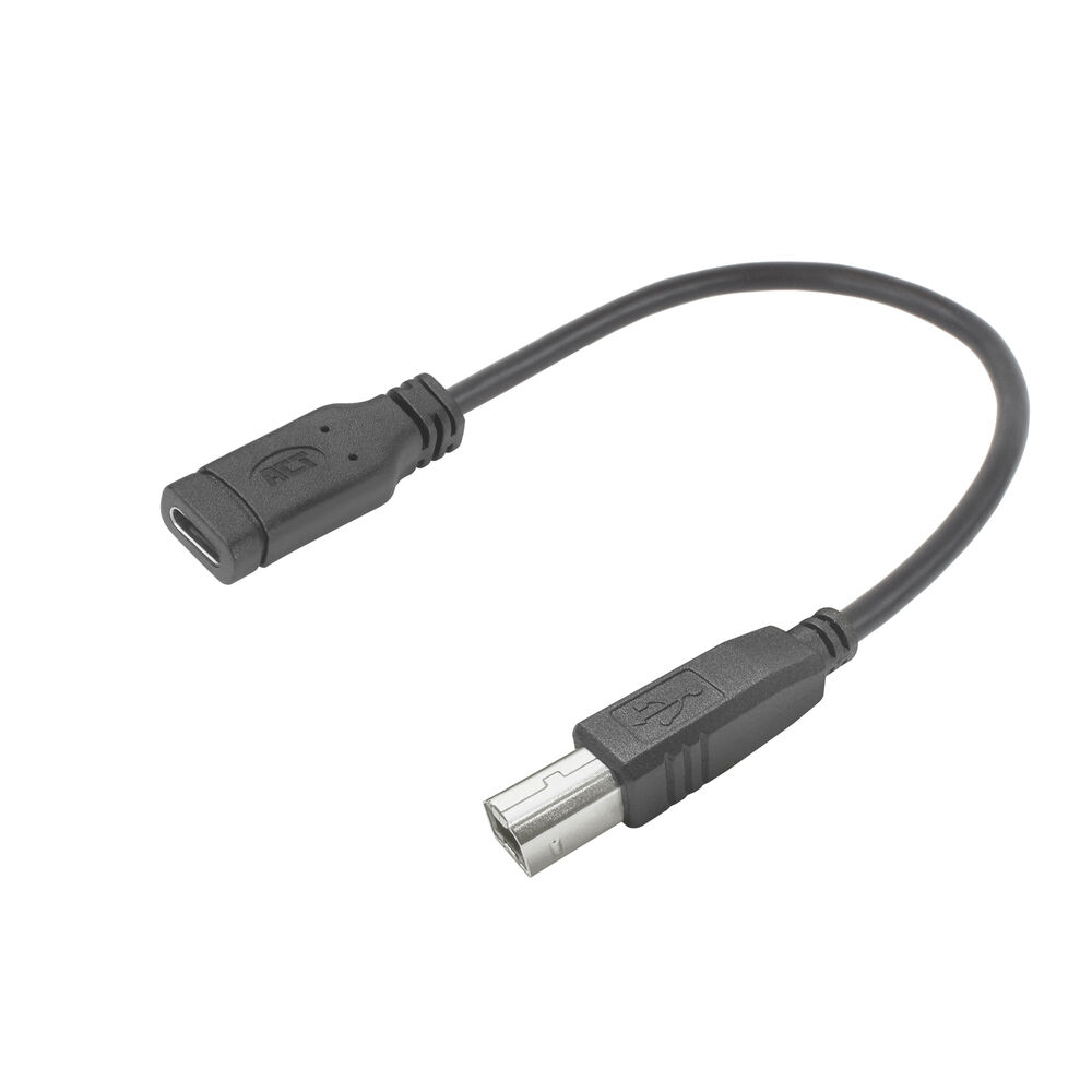 USB Type-C® female to USB-B 2.0 printer adapter cable 0.2m
