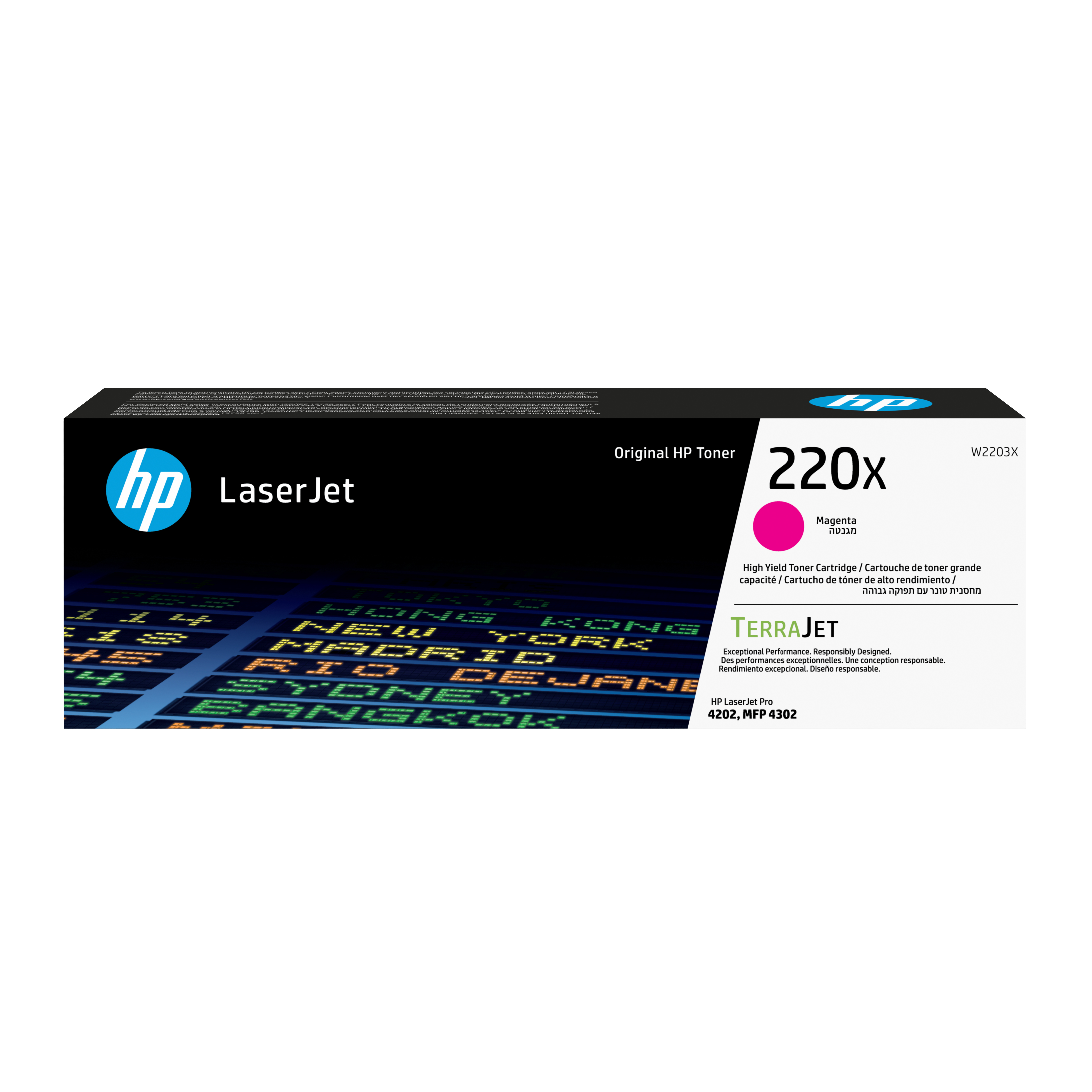 HP Toner 220X W2203X Magenta bis zu 5.500 Seiten