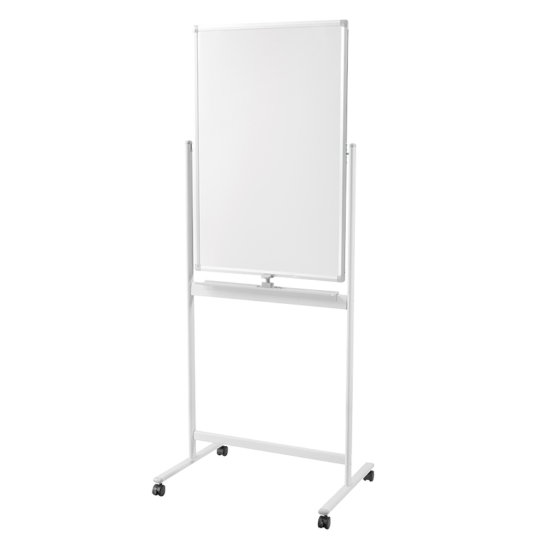 Dry Erase Whiteboard, mobile, double-sided, metal, 60x90cm