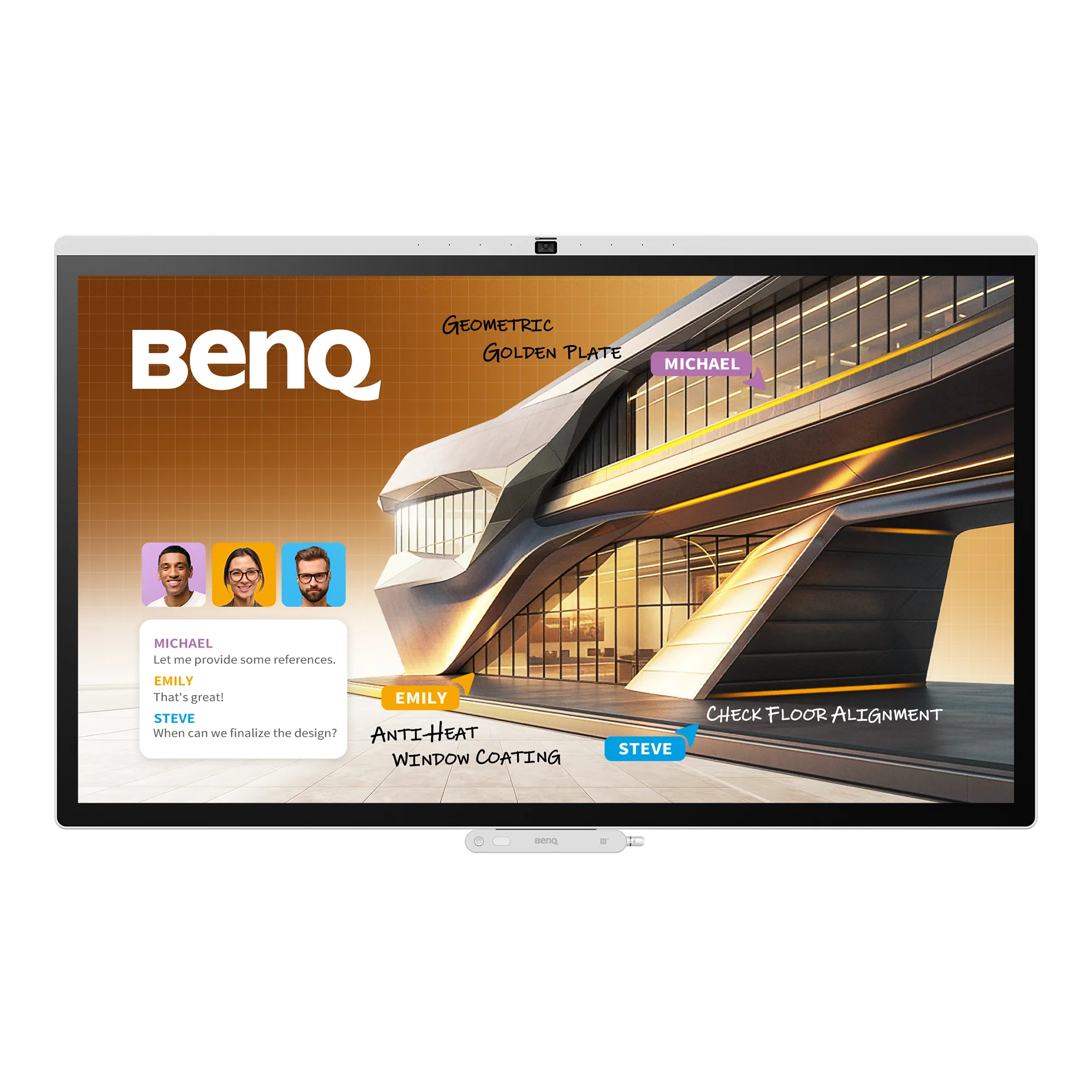 BenQ CP5505 | Meeting Display | 55"" | 3840x2160 | 450Nits | Capacitive Touch | Built in camera & mic