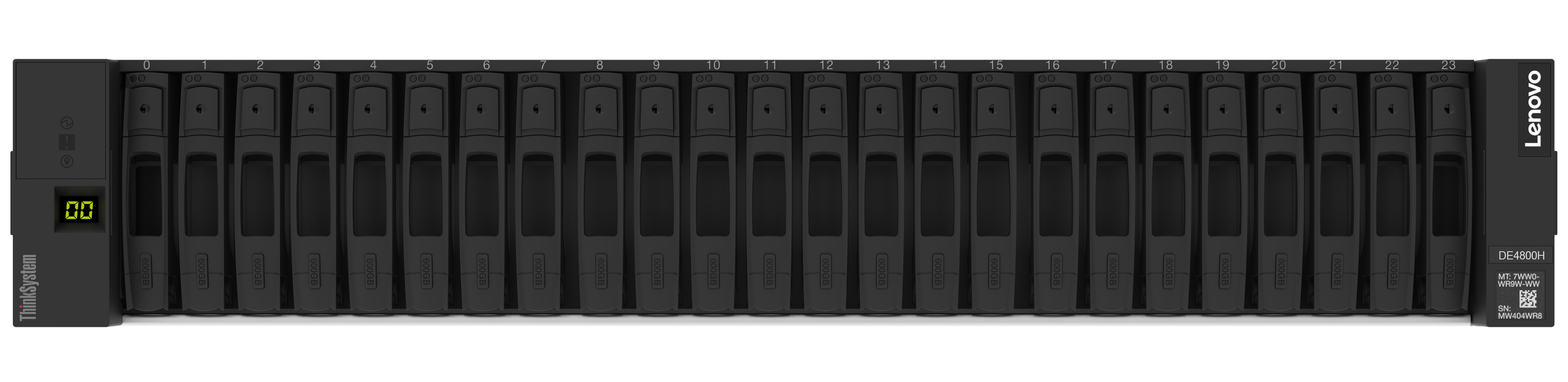 LENOVO ISG ThinkSystem DE4800F 128GB Cache HICless Hybrid Flash Array 2U24 SFF