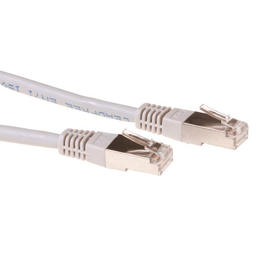 Grey 0.5 meter LSZH SFTP CAT6 patch cable with RJ45 connectors
