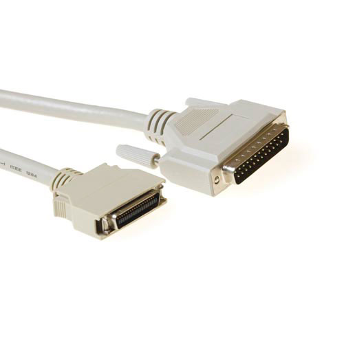 IEEE1284 cab. 25 pin D-sub male - 36-polig HP Centronics male 3,00 m