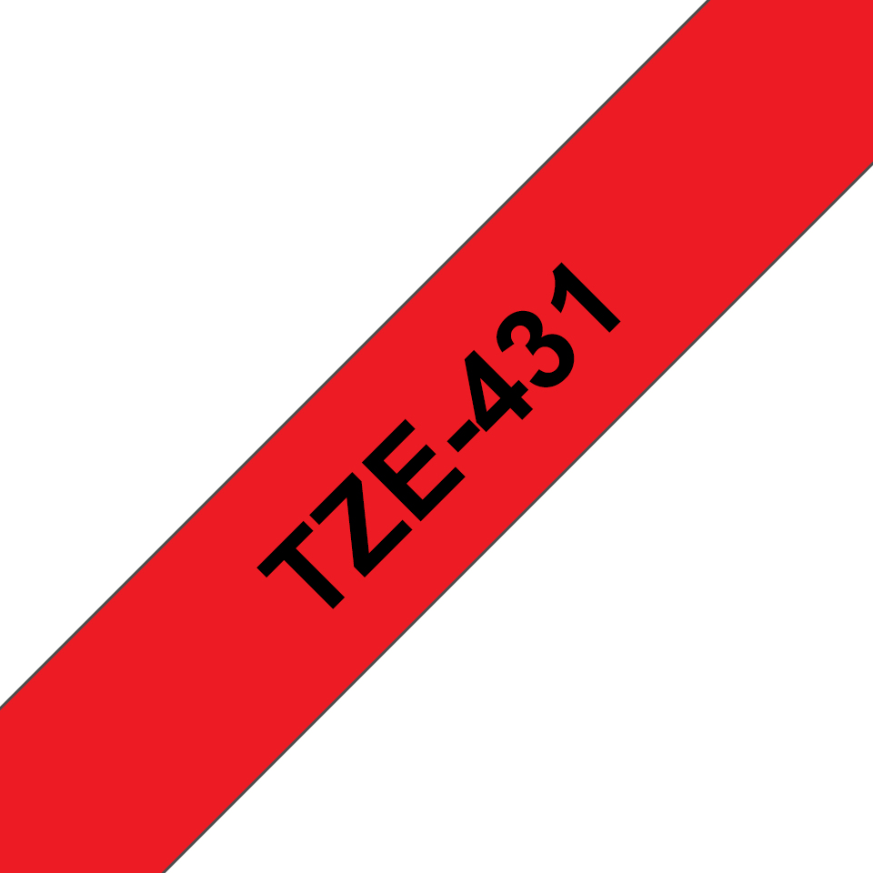 BROTHER TZE431 tape cassette 12mm 8m red black for P-touch 200 300 500 series