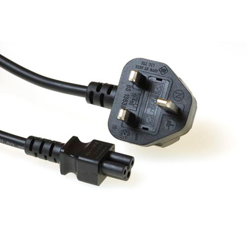 Powercord UK plug - C5 black 1.8 m